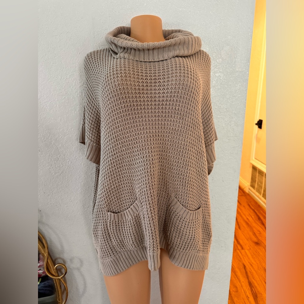 Eve Taupe Cowl Neck Sweater